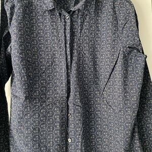 Eddie Bauer Floral Navy Shirt